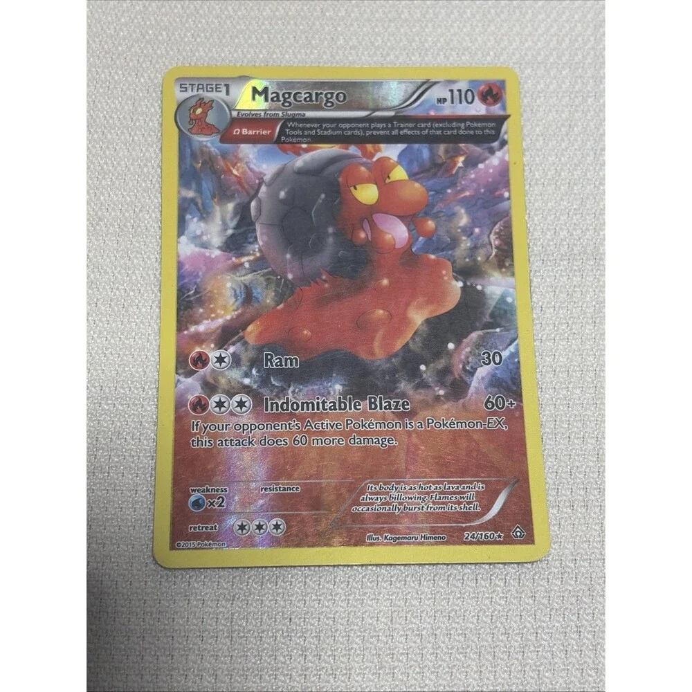 Magcargo 24/160 XY Primal Clash Rare Pokemon Card in Protective Sleeve NM